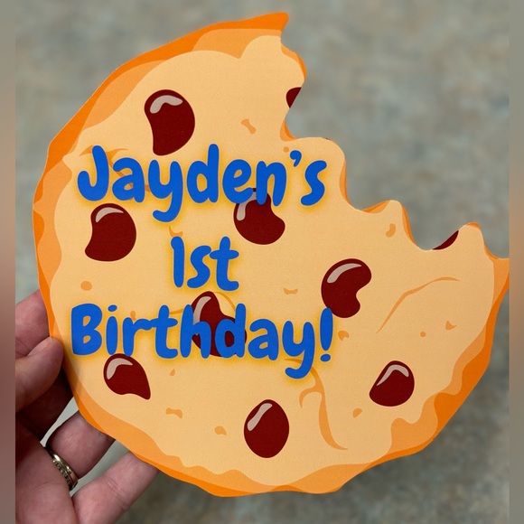 Chocolate Chip Cookie Cut Out | Charger Insert |Cookie Monster Party Decorations - Picture 1 of 9